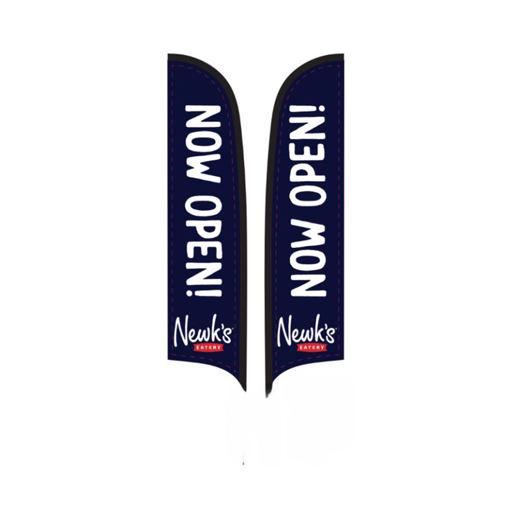 15' Newk's Eatery Navy Now Open AdverSail Flag (double-sided)