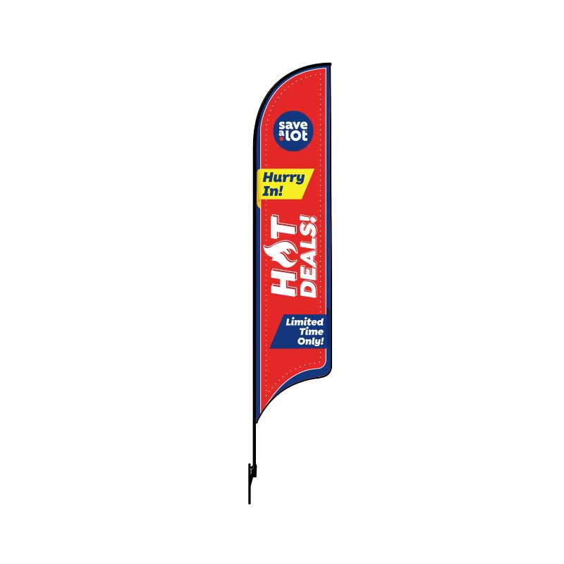 15' Save A Lot Red Hot Deals AdverSail Flag (double sided)