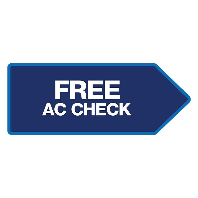 46" x 18" FullSpeed Automotive Blue Free AC Check Arrow Spinner Sign (double-sided)
