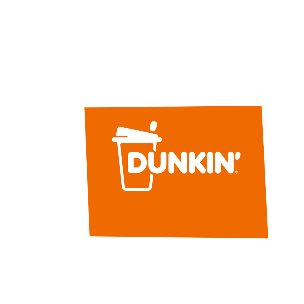 10' X 10' Dunkin' Donuts Orange & White Logo Tent Backwall