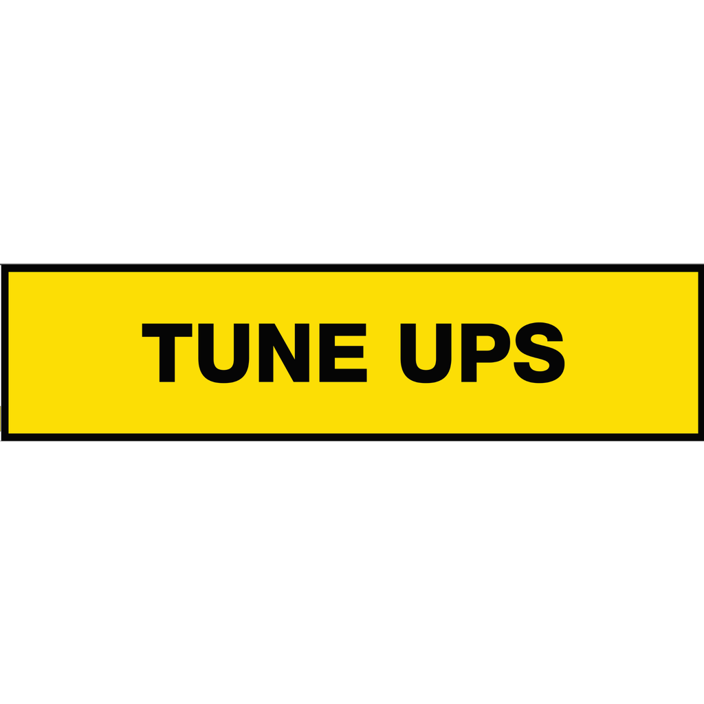 2' x 8' FullSpeed Automotive Yellow Tune Ups Mesh Bay Banner (single-sided)