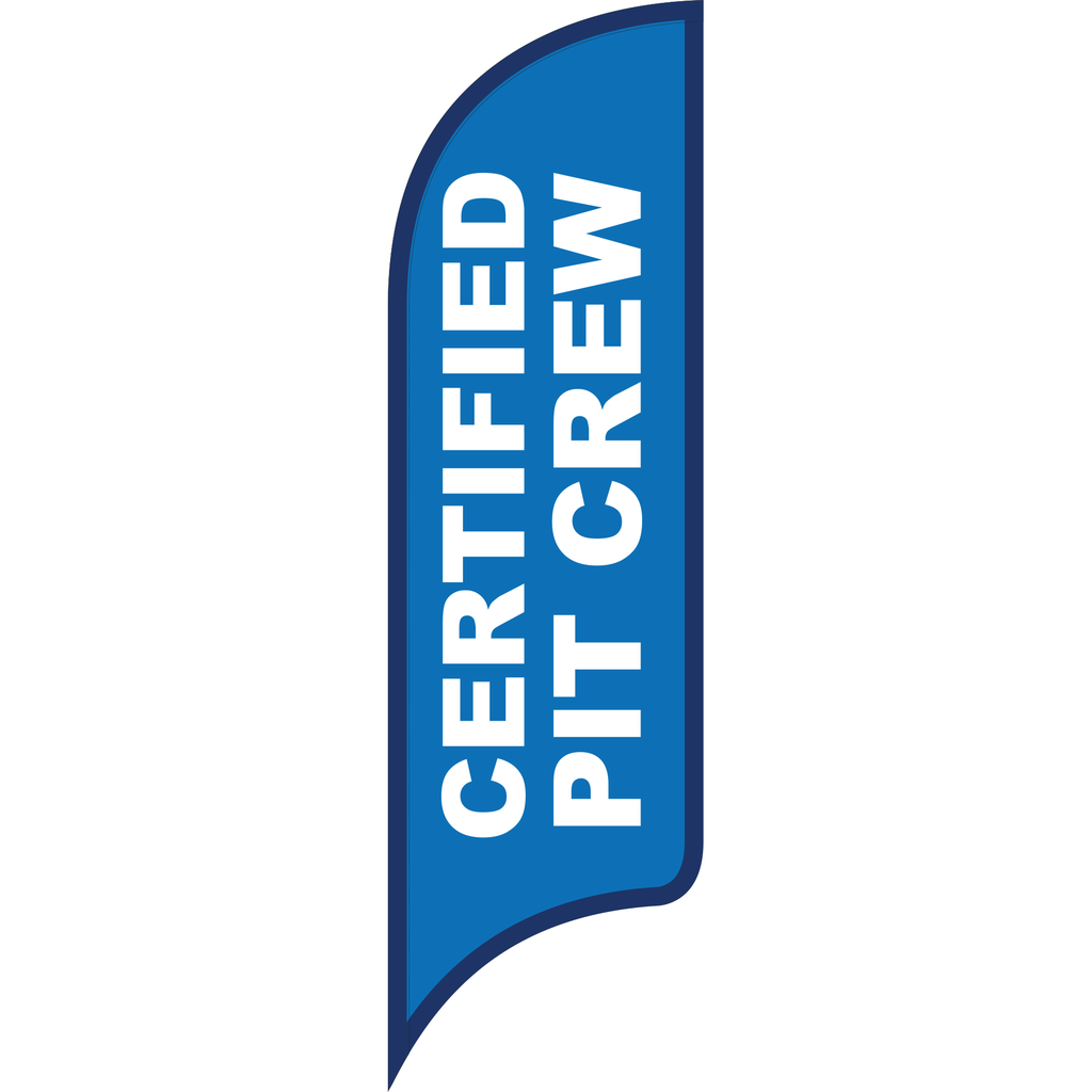 12' FullSpeed Automotive Blue Certified Pit Crew AdverSail Flag  