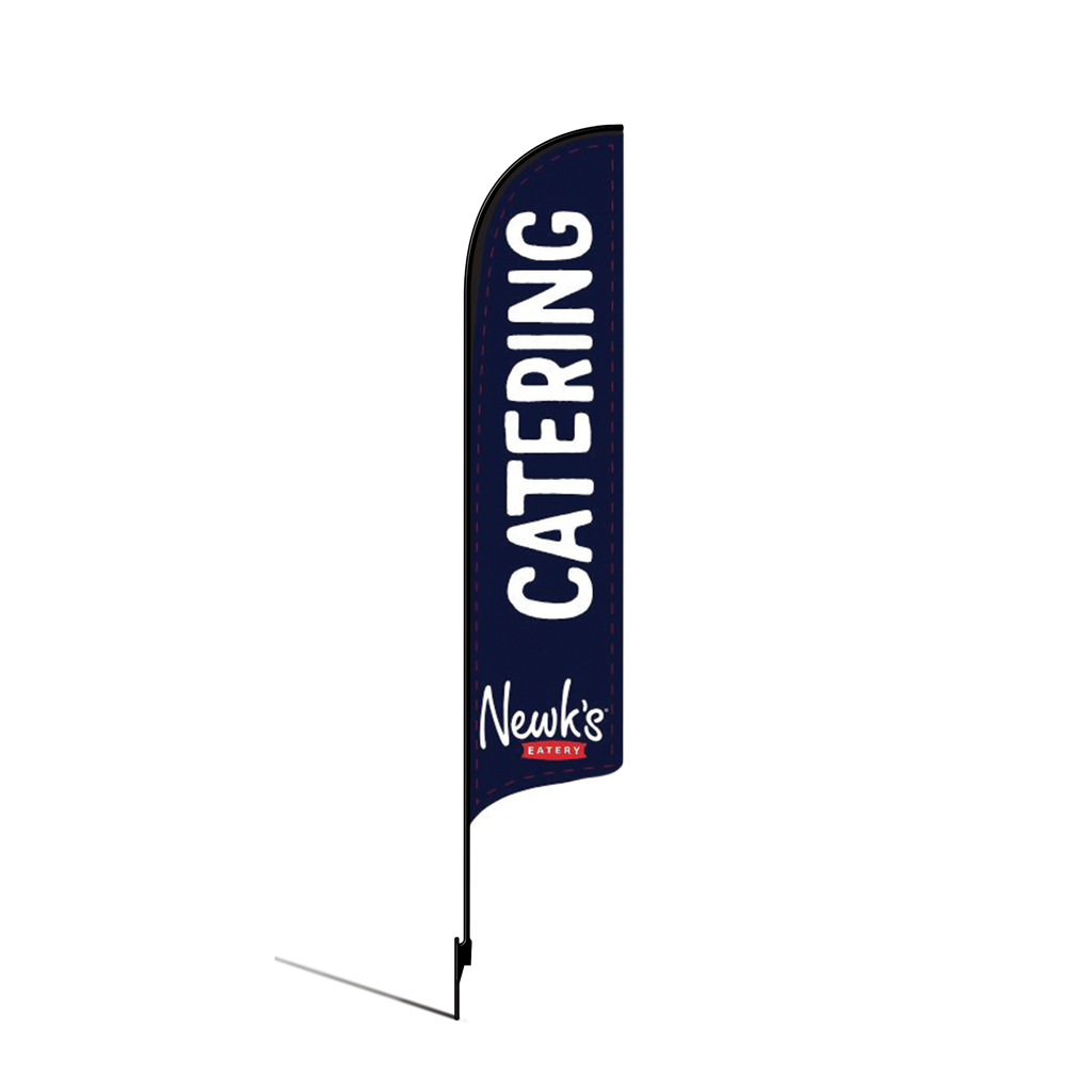 15' Newk's Eatery Catering Navy AdverSail Flag (double-sided, 2025 art) Kit