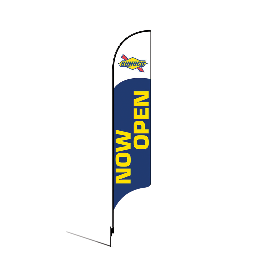 15' Sunoco Blue Now Open AdverSail Flag Kit