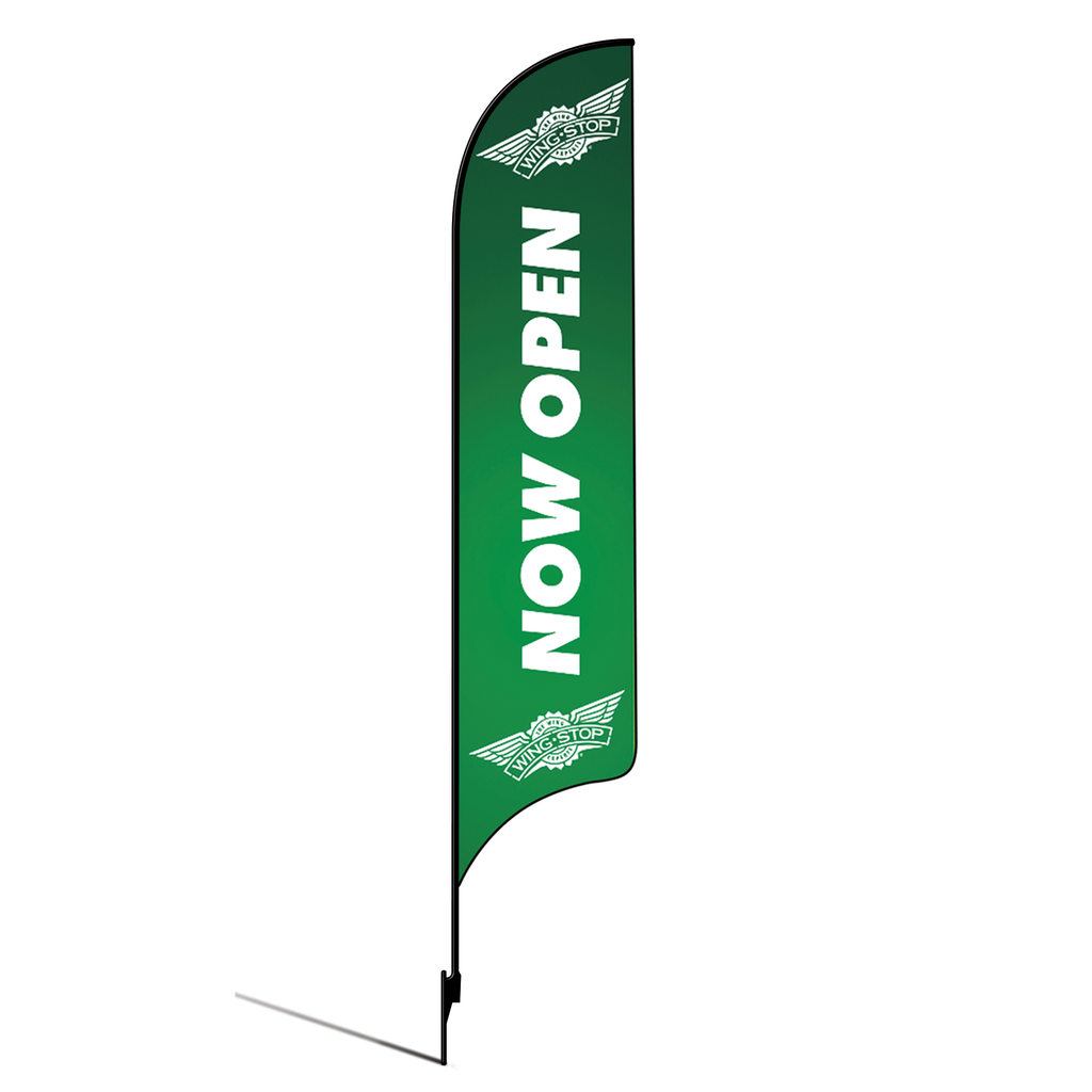 15' Wingstop Logo Now Open AdverSail Flag (2023 Art) Kit