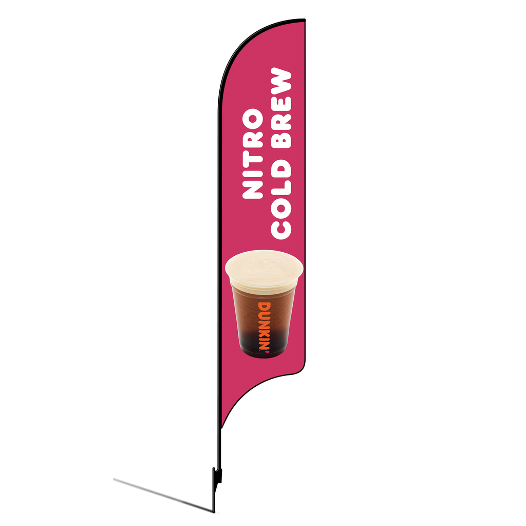15' Dunkin' Donuts Pink Nitro Cold Brew AdverSail Flag Kit